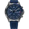 Montre à Quartz pour Homme avec Bracelet Bleu en Silicone/Caoutchouc 1791721