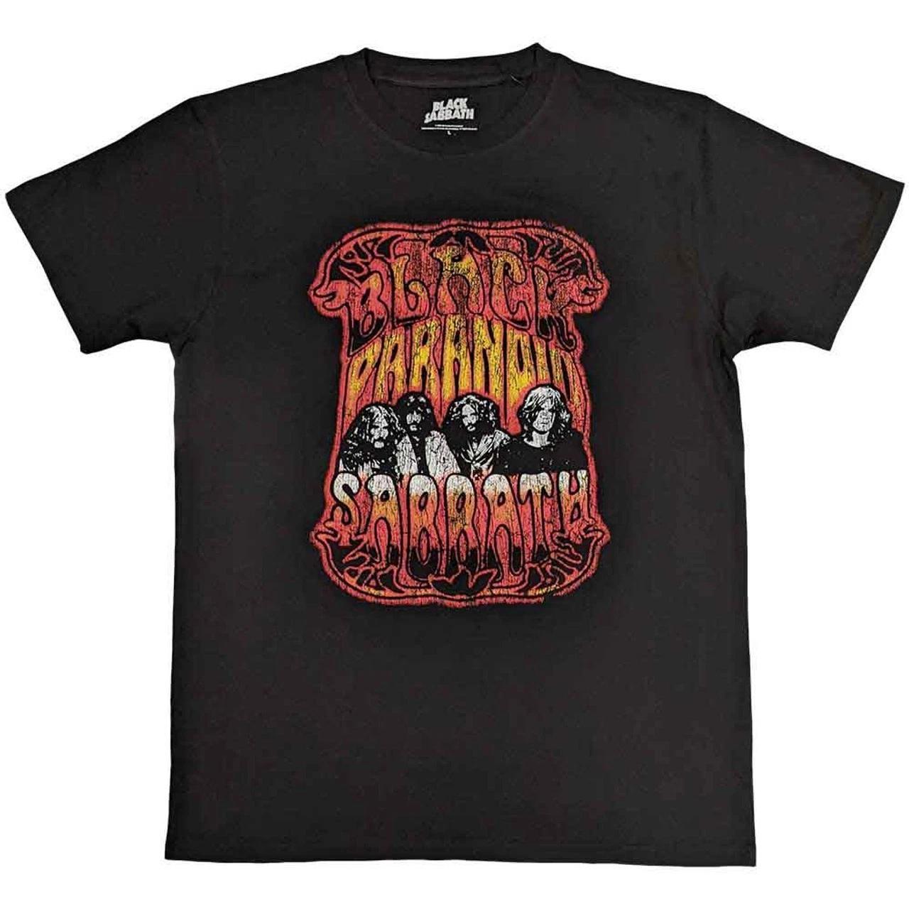 Black Sabbath  Paranoid Psych  Black T shirt - NEW L