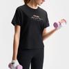 Fila Fitness Loose Comfortable Simple Breathable Regular T-Shirt Women Tops Deep-Black A11W521107FBK