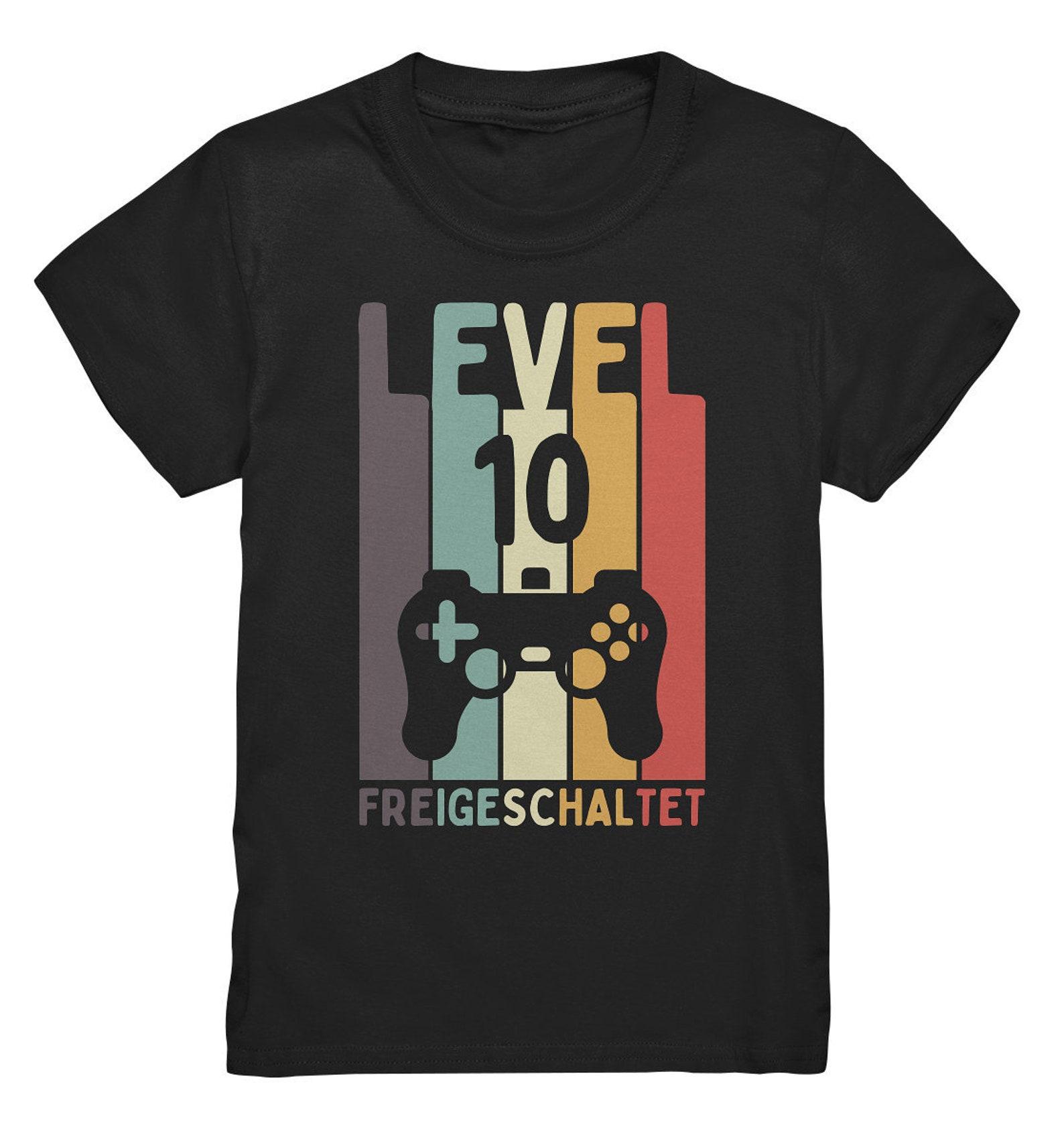 Level 10 Unlocked Birthday Shirt Gamer Gaming T-Shirt Personalized - Kids Premium Shirt S