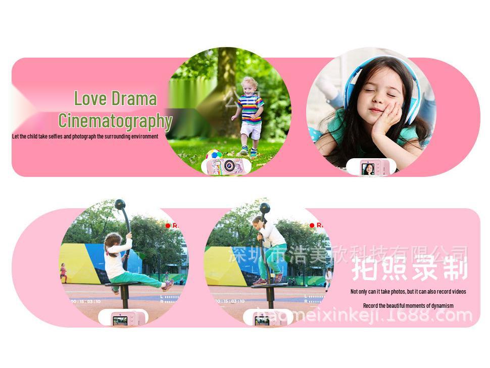 New Children's Instant Cartoon Digital Camera - Small SLR Printing Gift