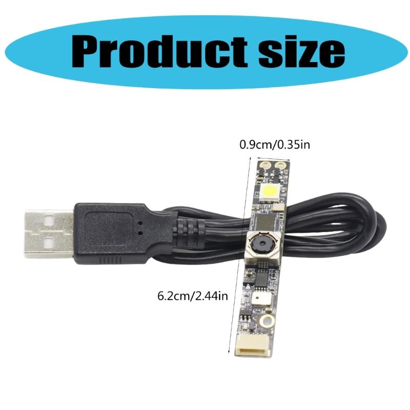 5MP USB Camera OV5640 Sensoring Support 2592x1944 for RPi Small Size with Microphone Easy Installation