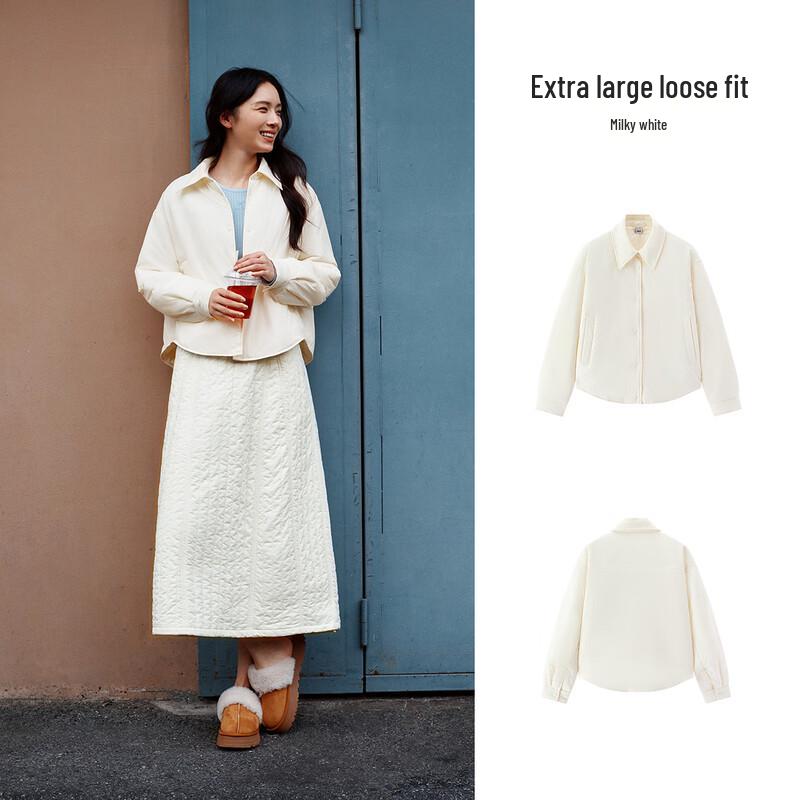 Semir Damen Leichte Oversize-Steppjacke mit Reverskragen