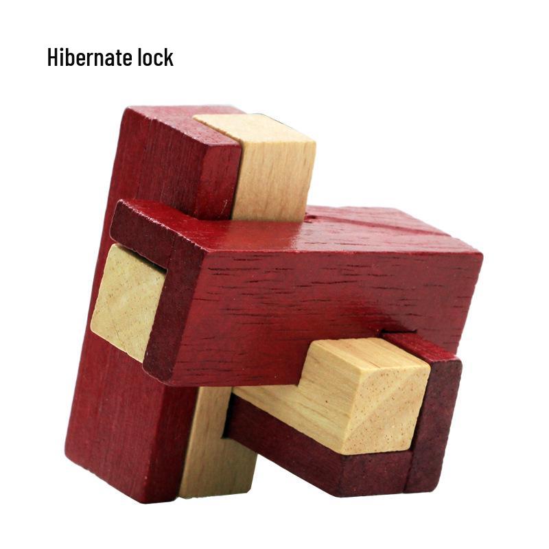 100-Piece Kongming Lock Wooden Puzzle Set for Kids and Adults