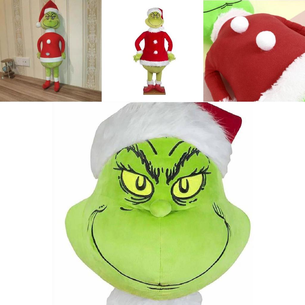 Grinch Plush Toy Christmas Decor Soft Filled Animal For Kids Gift