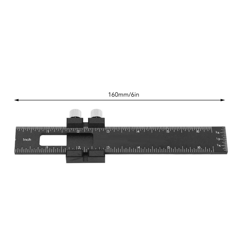 Metric Inch Scale T Square Ruler Aluminum Alloy Scribing Ruler  Construction Measuring