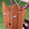 Boys Girls Bicycles Basket Adjustable Plastic Woven Tricycle Basket Bicycles Front Handlebar Basket Easy to Install