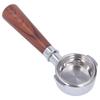 58mm Bottomless Portafilter, 2-Lug Wooden Handle Bare Portafilter for Expobar, Rocket, Faema, Rancilio, EM19M2, CRM3605, and CASADIO, Includes Filter