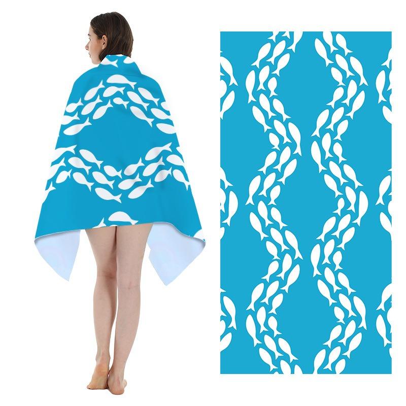 Tropical Jungle Flamingo Snake Print Polyester Beach Towel Botanical Leaves Quick Dry Bath Towel for Summer Swim Pool Vacation