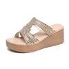 Fashion 2024 New Women Summer Comfort Breathable Sandals Platform Shoes Wedge High Heel Open Toes Fashion Beach Causal Sandal
