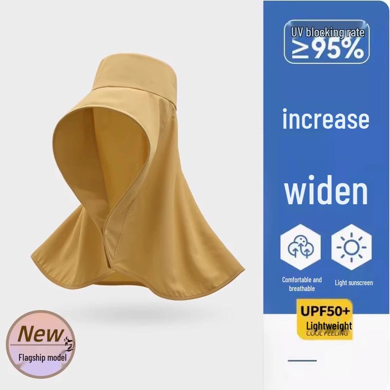

Женская шляпа от солнца с полной защитой лица, шеи и плеч - Очень большая шляпа-панама с шалью для лета