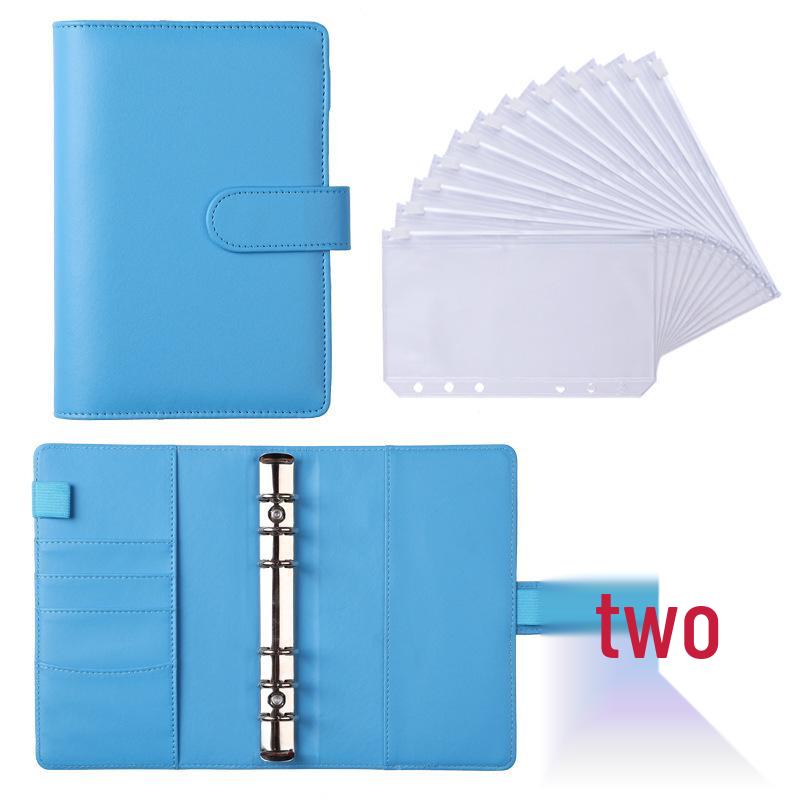 Cross-Border Macaron PU Leather Binder Notebook: Detachable Diary & Budget Book.