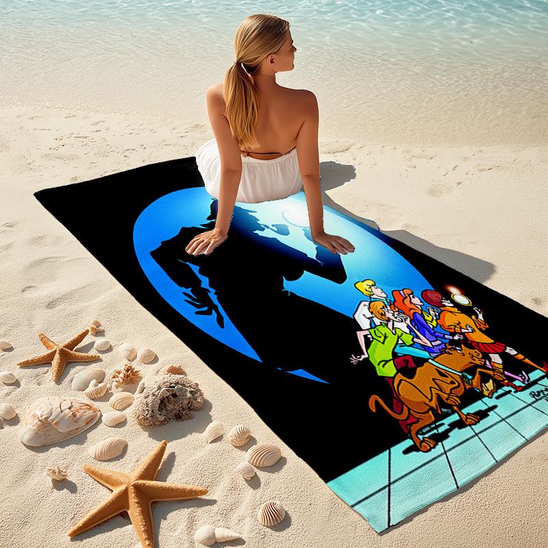 Halloween Fantasy Comedy Adventure Cartoon Movie Scooby-Doo Towel Outdoor Camping Vacation Swimming Beach Towel Outdoor Absorbent Bath Towel Y1