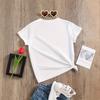 Girls' Casual Dreamy Blue Butterfly Pattern T-shirt for Summer, Children's Fashionable Short-sleeved T-shirt
