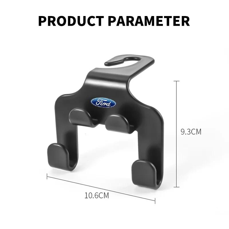 Hot Double Head Hook Car Rear Seat Hanging Storage Holder Organizer For Ford Mondeo Kuga Fiesta MK7 Escort Explorer Edge 2 4 MK2