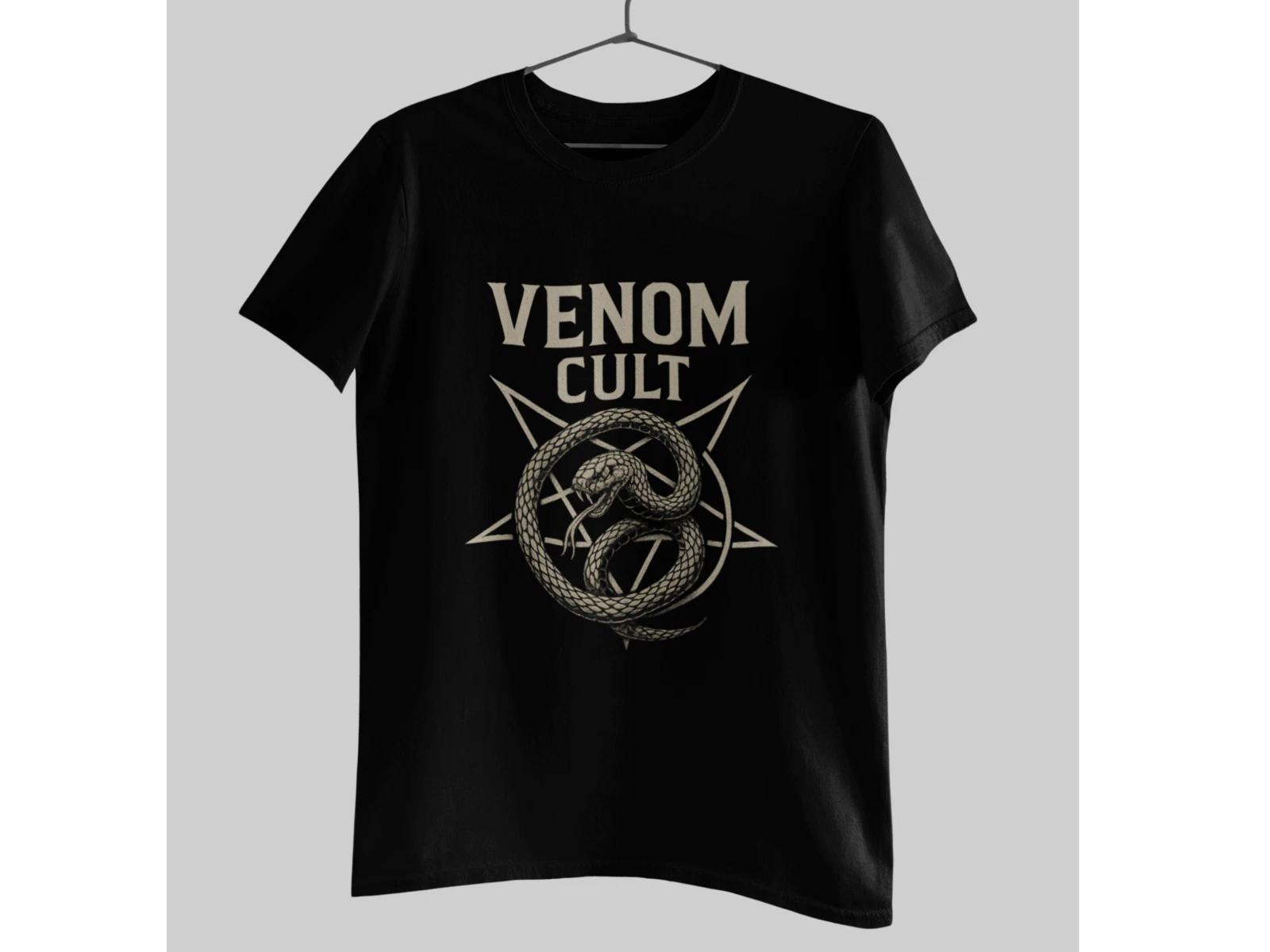 Occult Serpent Symbol Shirt | Venom Cult Snake Logo Dark Witchcraft Tee 3XL