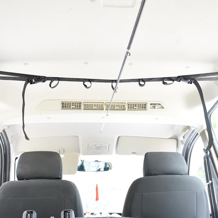 Adjustable Vehicle Fishing Rod Carrier Rod Holder Nylon Car Fishing Car Rod Carrier Belt Strap Other Fishing Tools чёрный