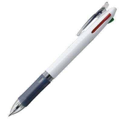Zebra Kugelschreiber Slim 4C Weiß 10 Stück 4-Farben Clip-on B-B4A5-W