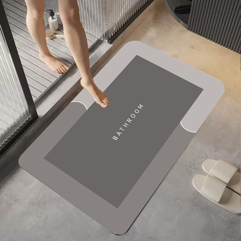 

Коврик из диатомовой грязи, простой туалет, быстросохнущий, впитывающий коврик для ног, нескользящий коврик для ванной комнаты 40 * 60cm