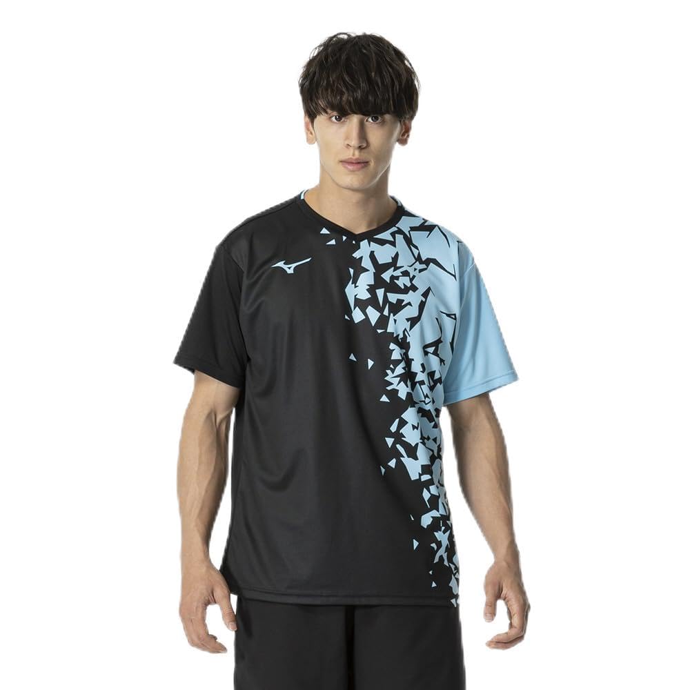 

Tennis and Badminton Game Short Dynamotion Officially Approved by the Japan Badminton Size 62JAB030 Shirt, Sleeve, Moisture-Wicking, Quick-Drying, чорний