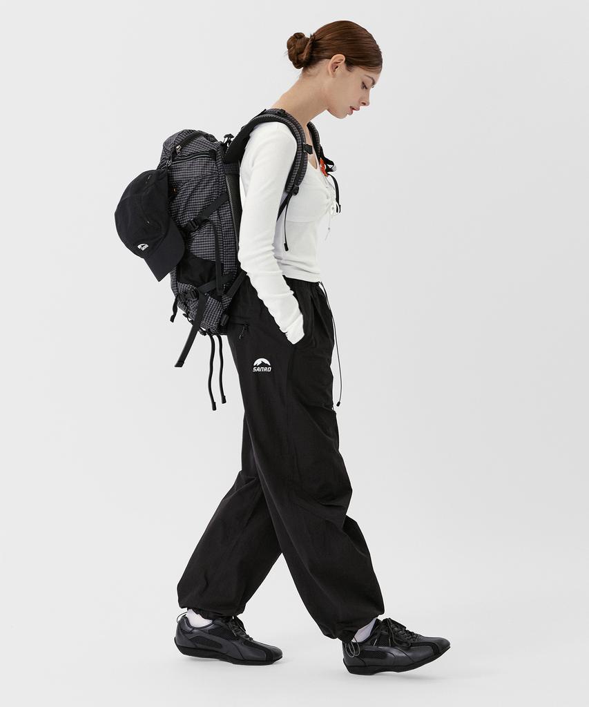 Sanlo [Unisex] Wide String Hiking Pants - Black