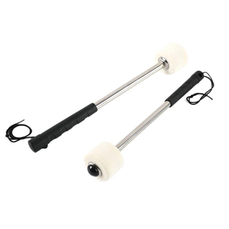 Snares Durm Hammer Professional March Bass Felt Head Drumsticks with Hanging Rope Percussion Sticks Drumsticks