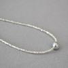 Korean Style Sparkling Irregular Silver Beaded Clavicle Necklace for Women