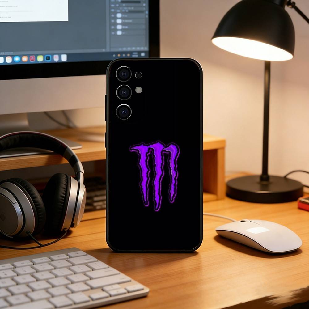 M-MonsterES Fashion Design Etui na Telefon Czarny Silikon Miękki Dla Samsung S25,S24,S21,S22,S23,S30,Ultra,S20,Plus,Fe,Lite