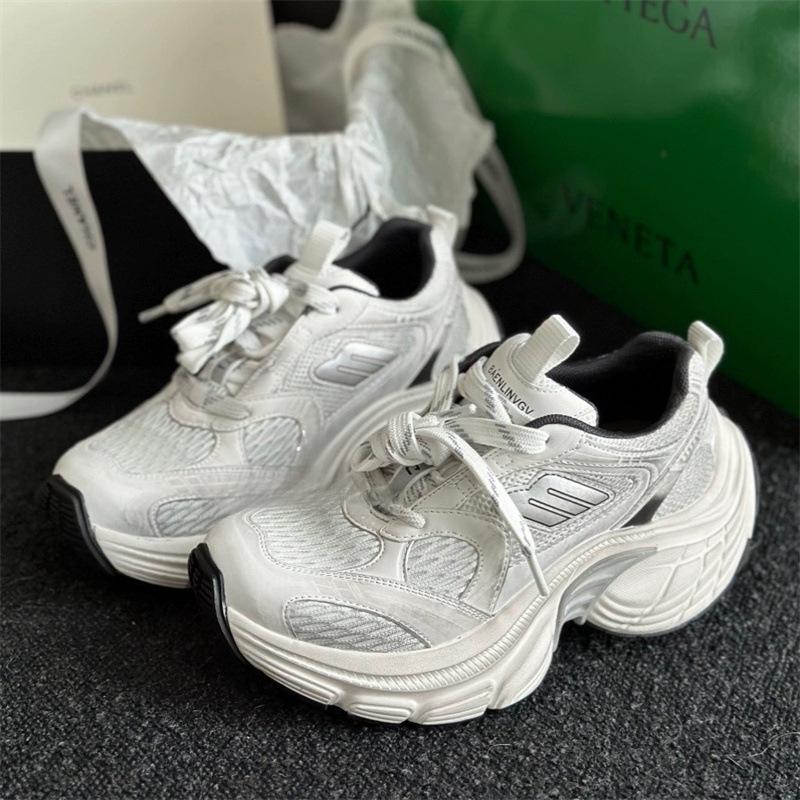 

Luxury Designer Unisex Shoes Thick Bottom Platform Mixed Color All Match Sneakers Increasing Runway Skateboard Casual Trainers 37