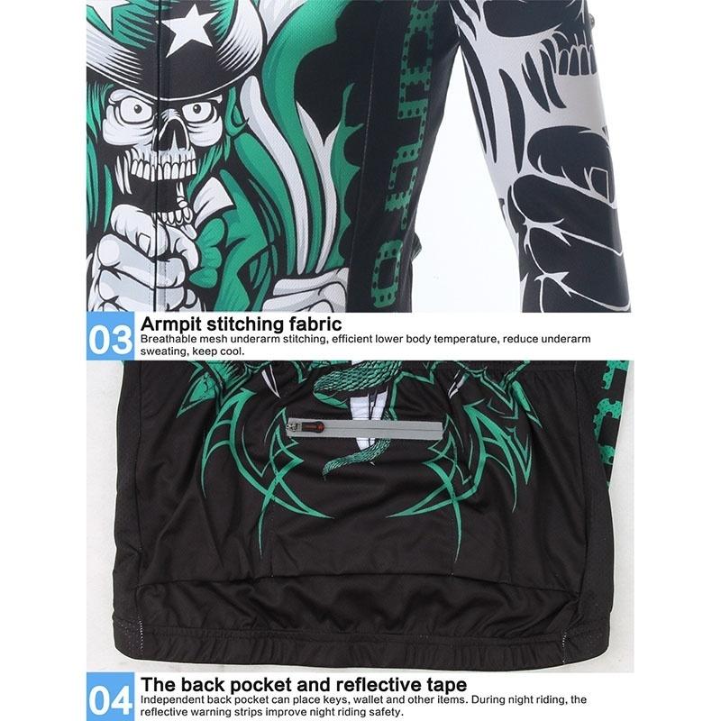 Oddychające koszulki rowerowe Zestaw odzieży rowerowej Szybkie suche męskie ubrania rowerowe z długim rękawem Garnitur nosić rajstopy