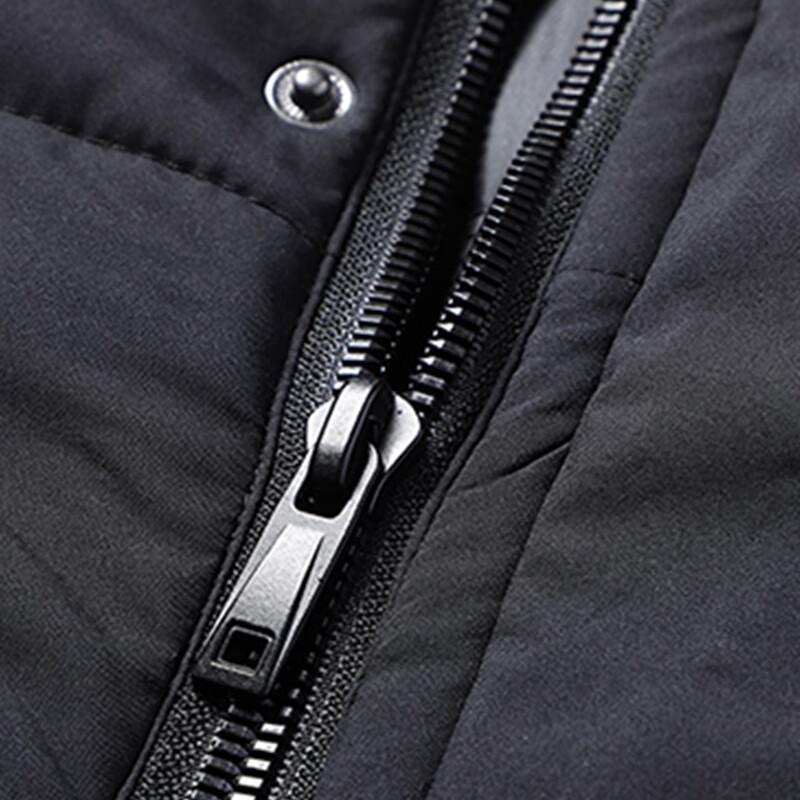 ROMON Men's Casual Thickened Padded Jacket with Removable Hood