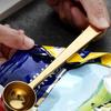 Lingură de cafea Sigilator de pungă Lingură de măsurare din oțel inoxidabil cu clemă încorporată Calitate alimentară Instrument esențial pentru barista pentru prospețime și precizie