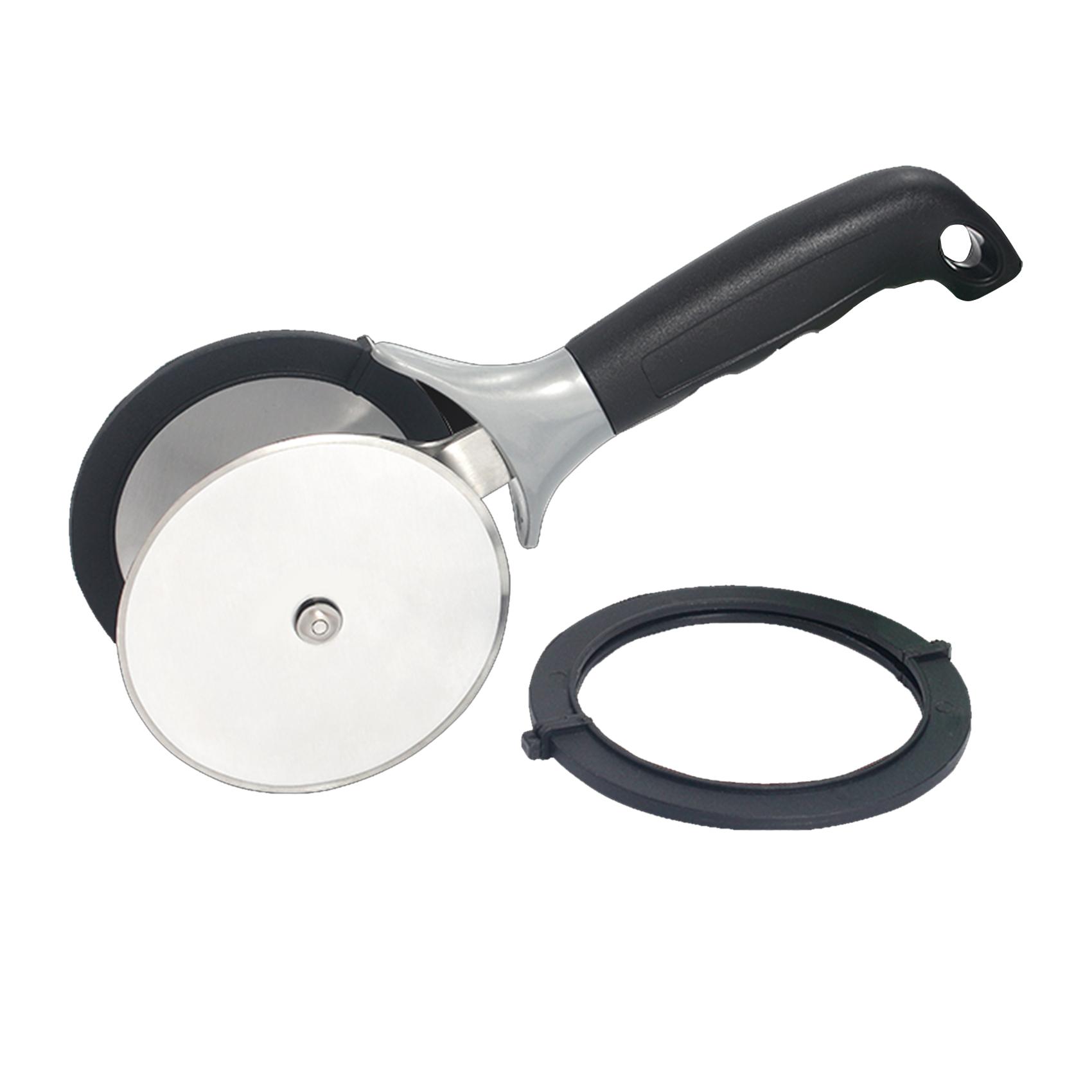 

Измельчитель салата с защитными крышками, резак для салата с двумя колесами, круг из пищевой нержавеющей стали серебряный