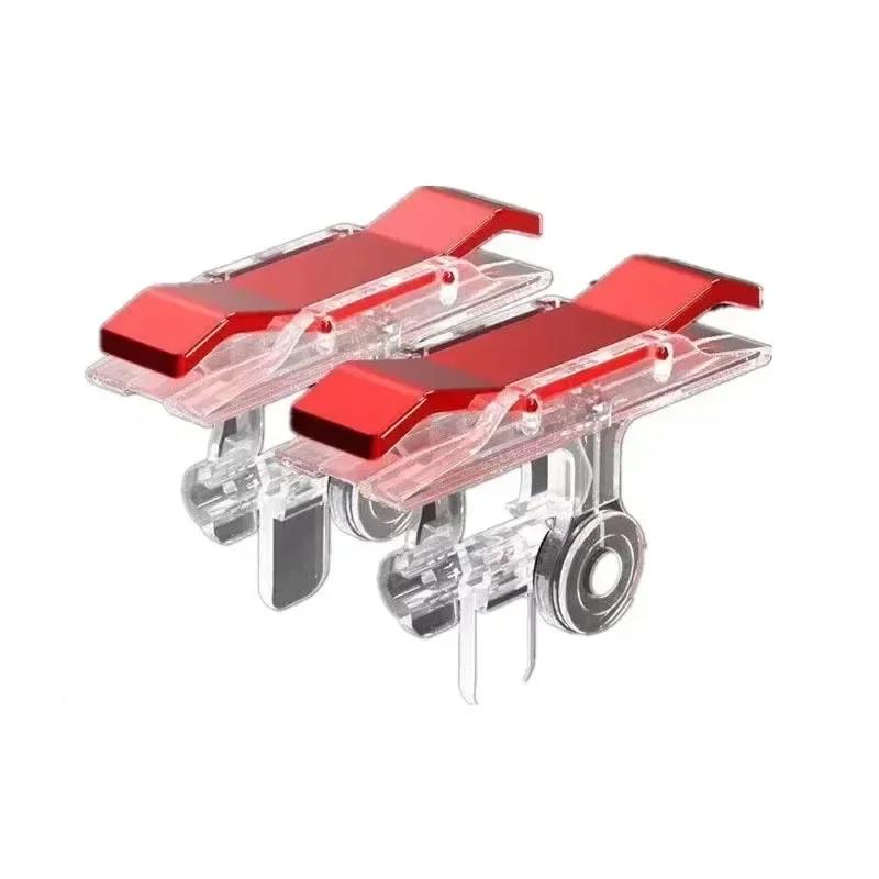 2Pcs E9 Mobile Phone Game Trigger For PUBG 4 Finger Aim Shooting L1 R1 Metal ABS Key Button for IPhone Android Gamepad Joystick 5