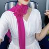 Versatile Chiffon Scarf Flower Neckerchief Sweet Floral Scarf Shawl  Women