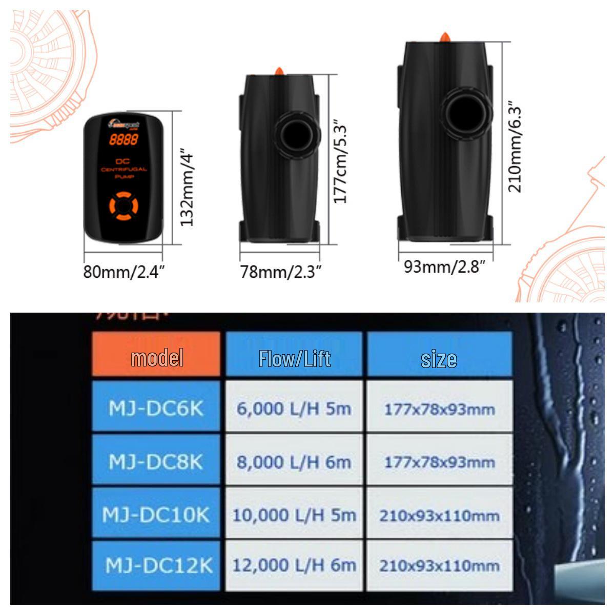 Maxspect QiHang DC Silent Submersible Pump for Saltwater Tank Circulation QiHang Pump MJ-DC6K