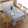 PVC Waterproof Heat Resistant Wipeable Tablecloth Rectangle Checkered Table Cover Dining Coffee