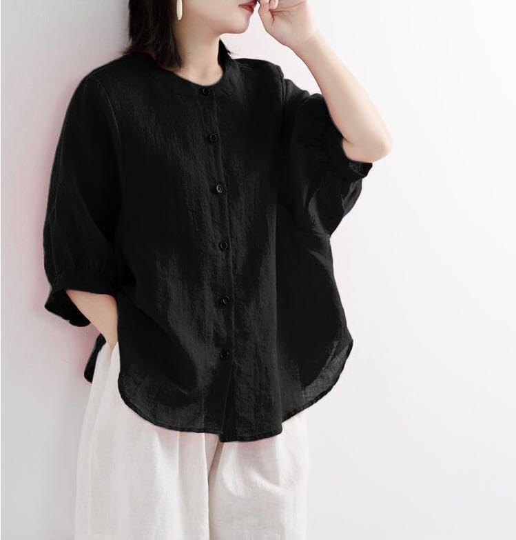 [Emptio] Smart Casual Women's Shirt/Blouse (M) Black