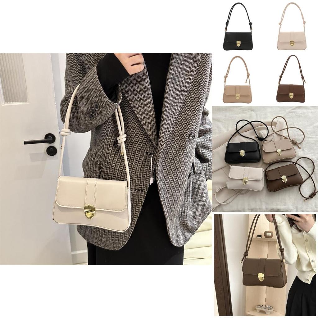 Fashion Womens Bag 2023 Winter New Stylish Solid Color Shoulder Bag**