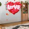 Valentine's Day Atmosphere Decor Stickers Heart-shaped Romantic Sweetheart Balloon Stickers For Glass Windows Display Windows