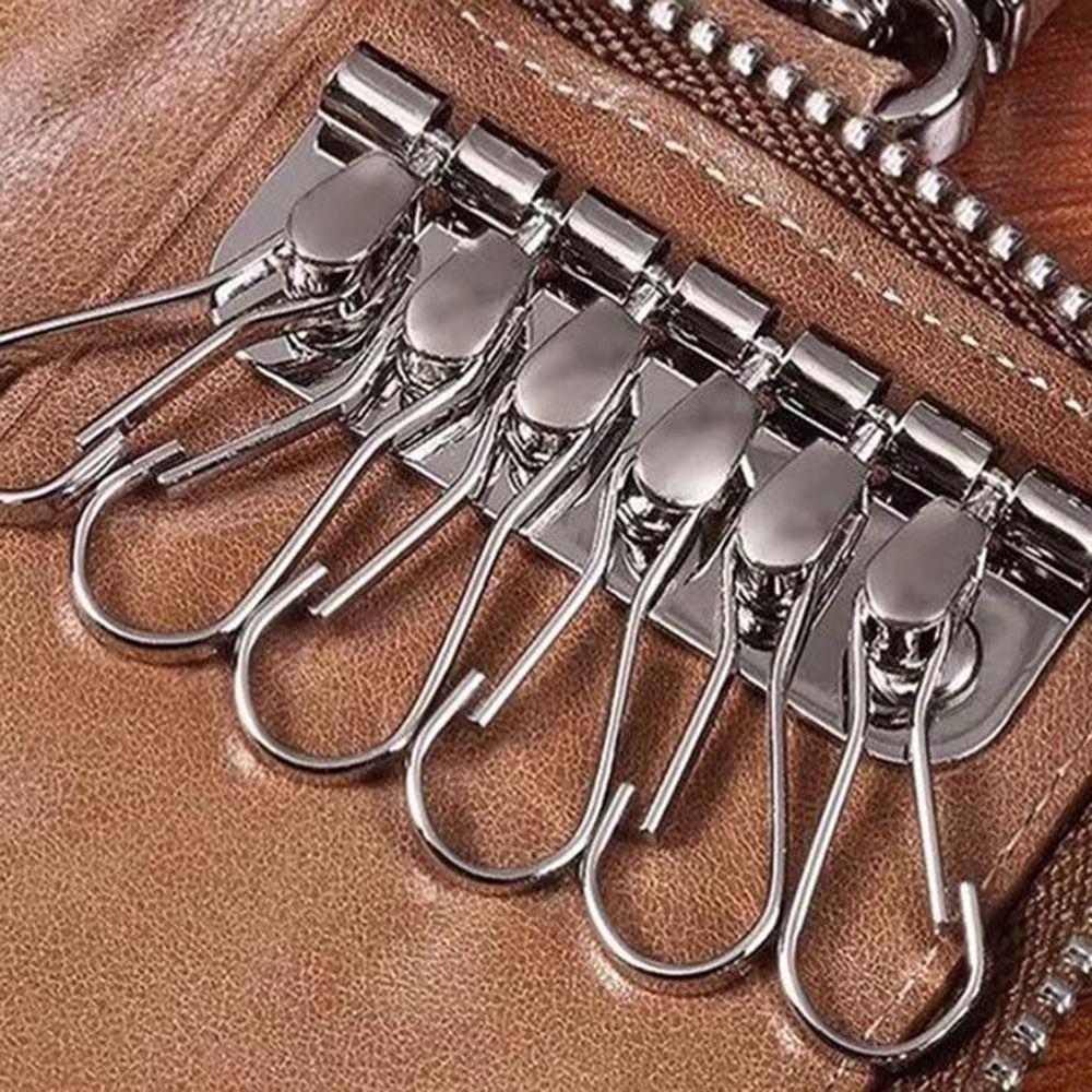 PU Leather Key Organizer Pouch Fashion Key Storage Organizer Car Key Wallet Commuting Use