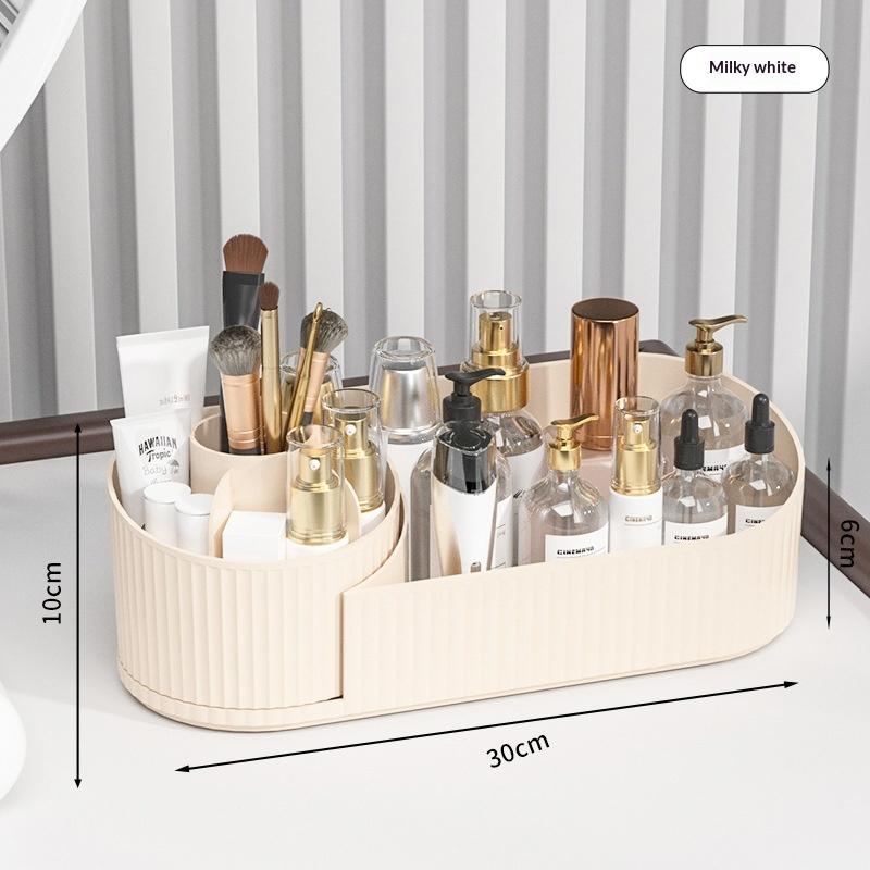 Rotating Cosmetic Storage Box with 360 Degree Swivel for Neat Makeup Organization