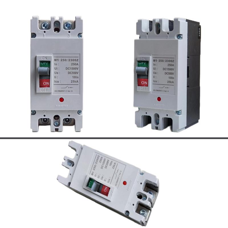 Photovoltaic Solar DC Plastic Case Circuit Breaker, Air Switch, 125A/250A DC MCCB, 1P/2P