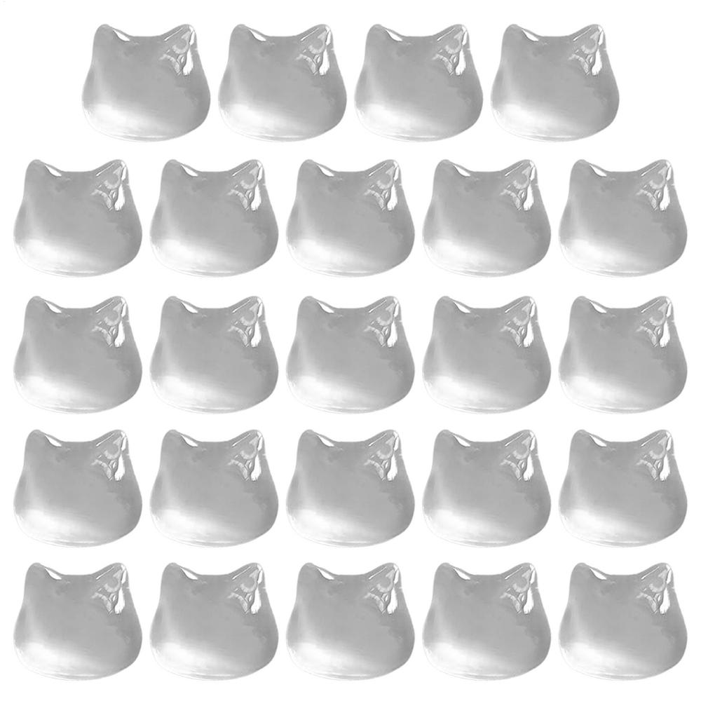 

24pcs Keyboard Sticker for user with Long Nail, Keypad Tabs Raised Clear Cat Head Design Keyboard Bubbles Sticker For Women Men