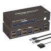 HDMI KVM Switcher 2PC 2 Monitors Simultaneous Output KVM Switch SW220S 4K 60Hz PC Switch KVM Switcher Hub 2 Monitors Share Selector 4USB Ports