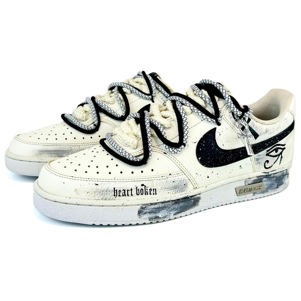 Nike Zapatillas de Skate Court Vision 1 Caña Baja Hombre Blanco Negro DH2987-101(Equipo45-2.0)