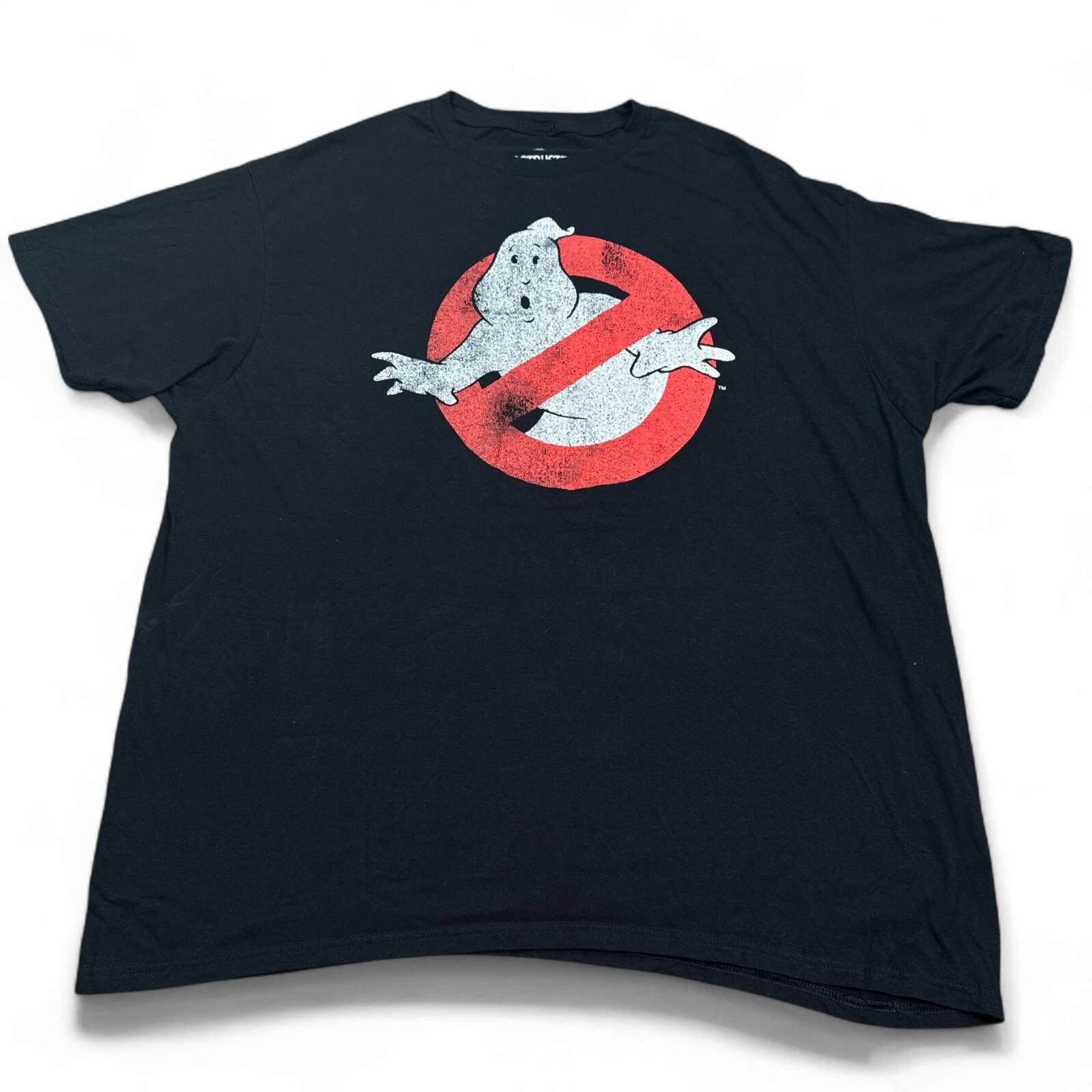 Ghostbusters Tee Shirt Adult Size 2XL Black Big Logo Vintage Style Graphic 3XL