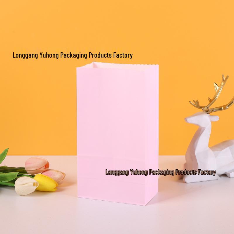 Handle-Free Colored Candy Kraft Paper Bags for Children's Gifts & Snack Storage