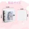 ZTFTA8 Clear Acrylic Sticker Book with Ripples of Ice and Water 30 Inner Single Grid for Small Card Compact Trading Card Sticker Popular with Students
