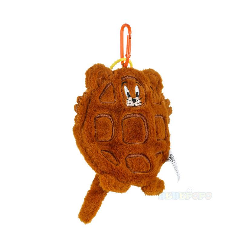 Miniso Authentic Authorized Plush Wallet Keychain Waffle Jerry Pendant Soft Keychain Bag Pendant Plush Gift for Girls Tom and Jerry Wallet Keychain